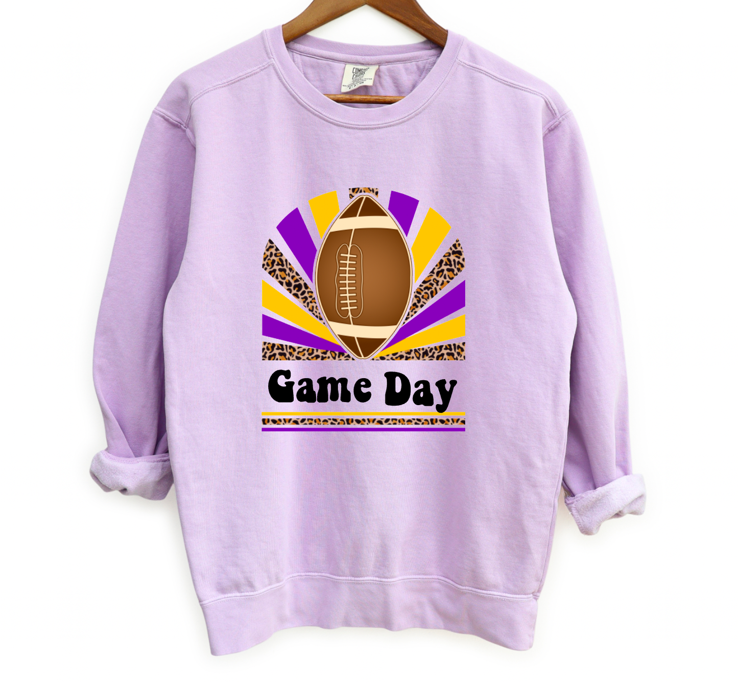 Louisiana Game Day Comfort Colors Sweatshirt Football Tees