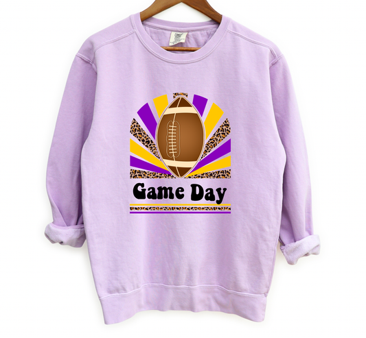Louisiana Game Day Comfort Colors Sweatshirt Football Tees