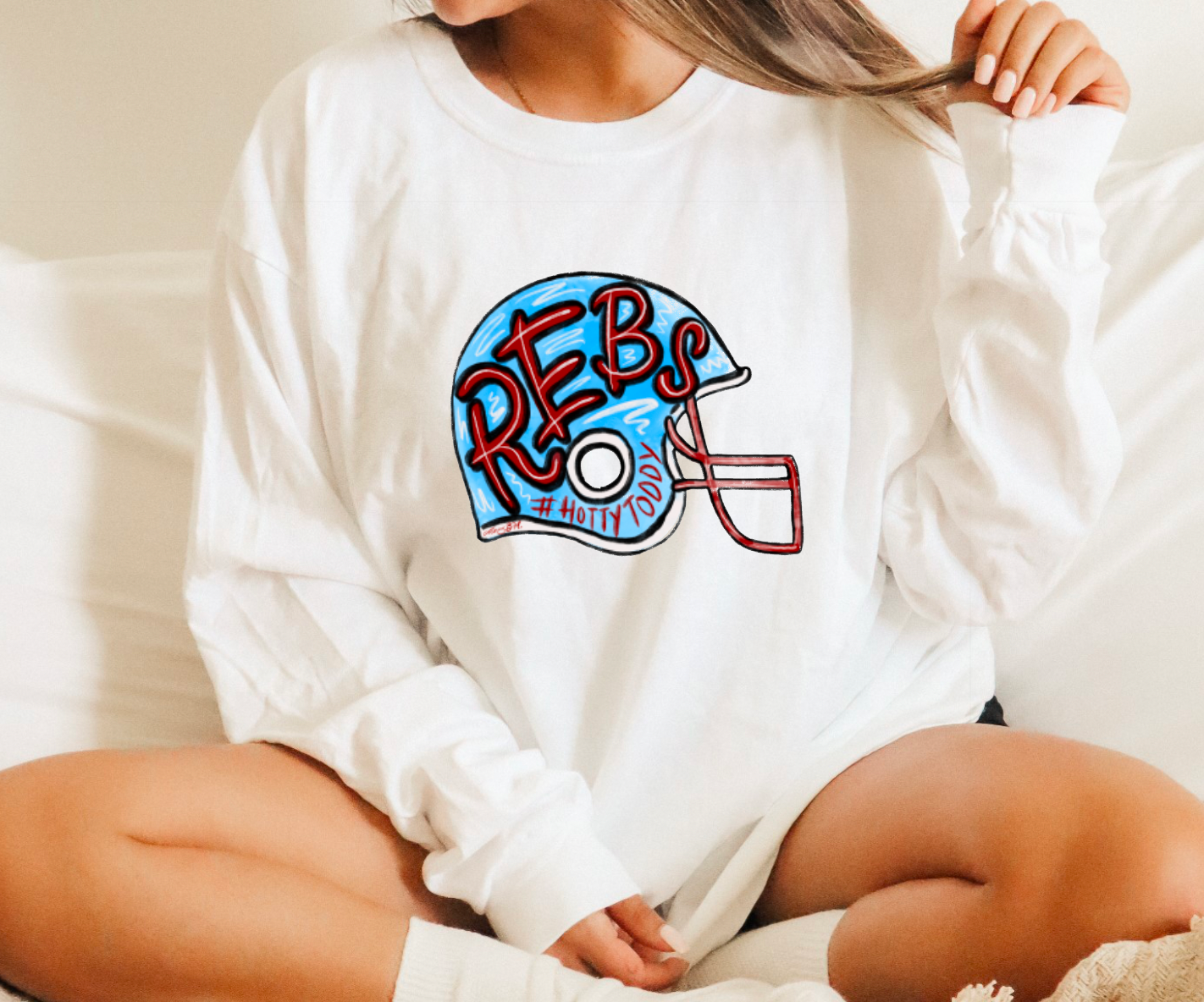 Hotty Toddy Game Day Helmet Long Sleeve Tee