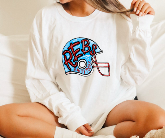 Hotty Toddy Game Day Helmet Long Sleeve Tee