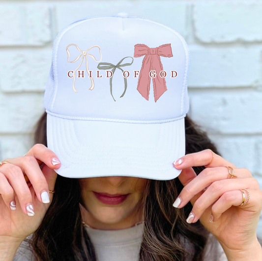 Coquette Child Of God Trucker Hat Faith T-Shirt 