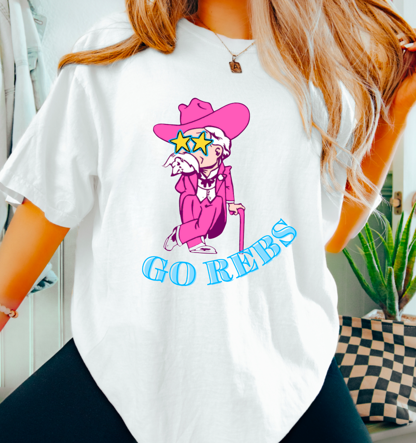 Preppy Ole Miss Graphic Tee Football