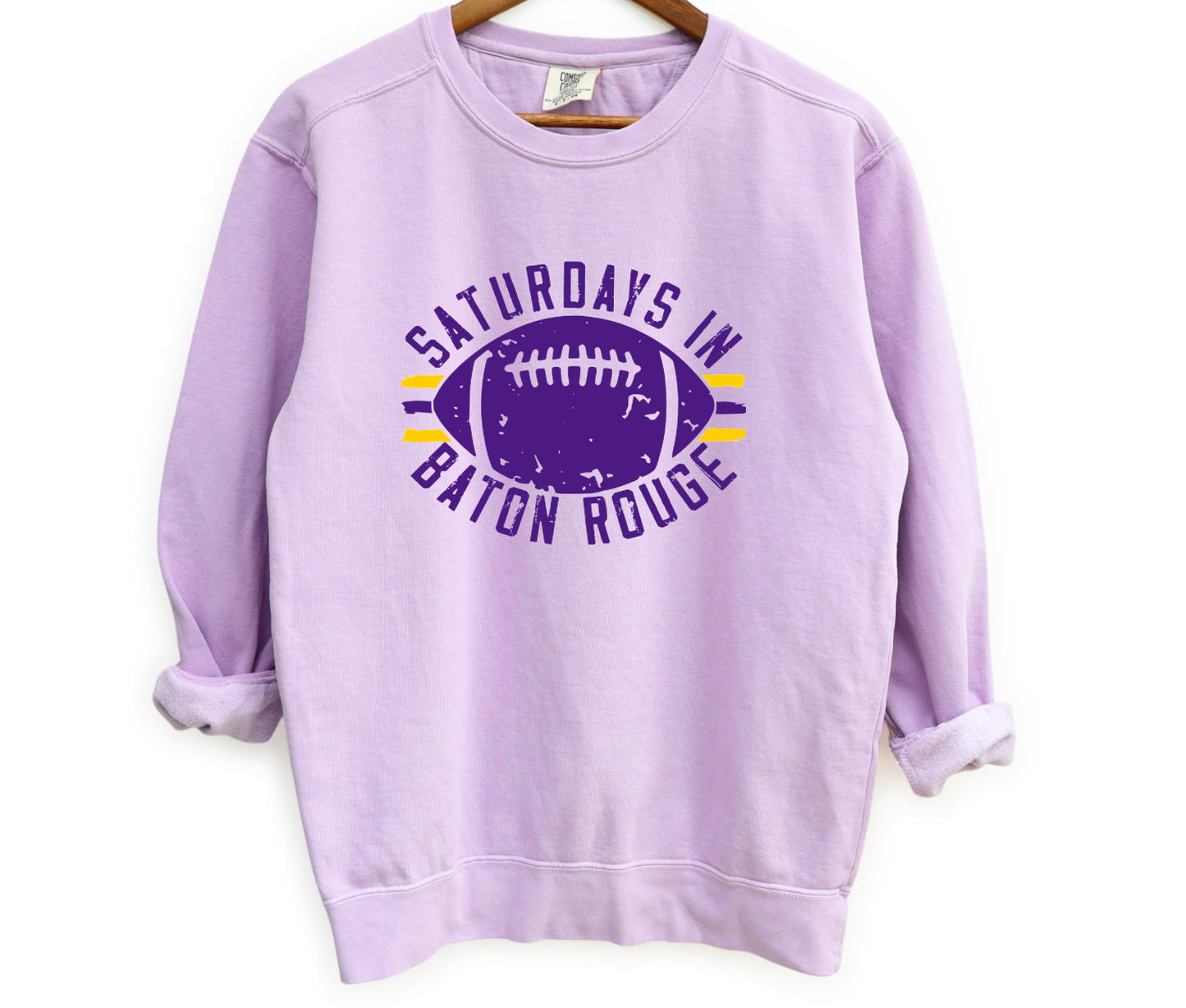 Saturdays In Baton Rouge Crewneck Sweatshirt LSU Tigers