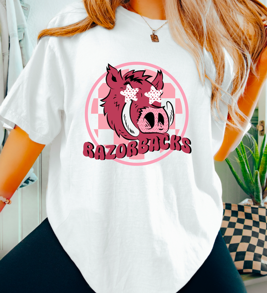 Preppy Arkansas Razorbacks Graphic Tee