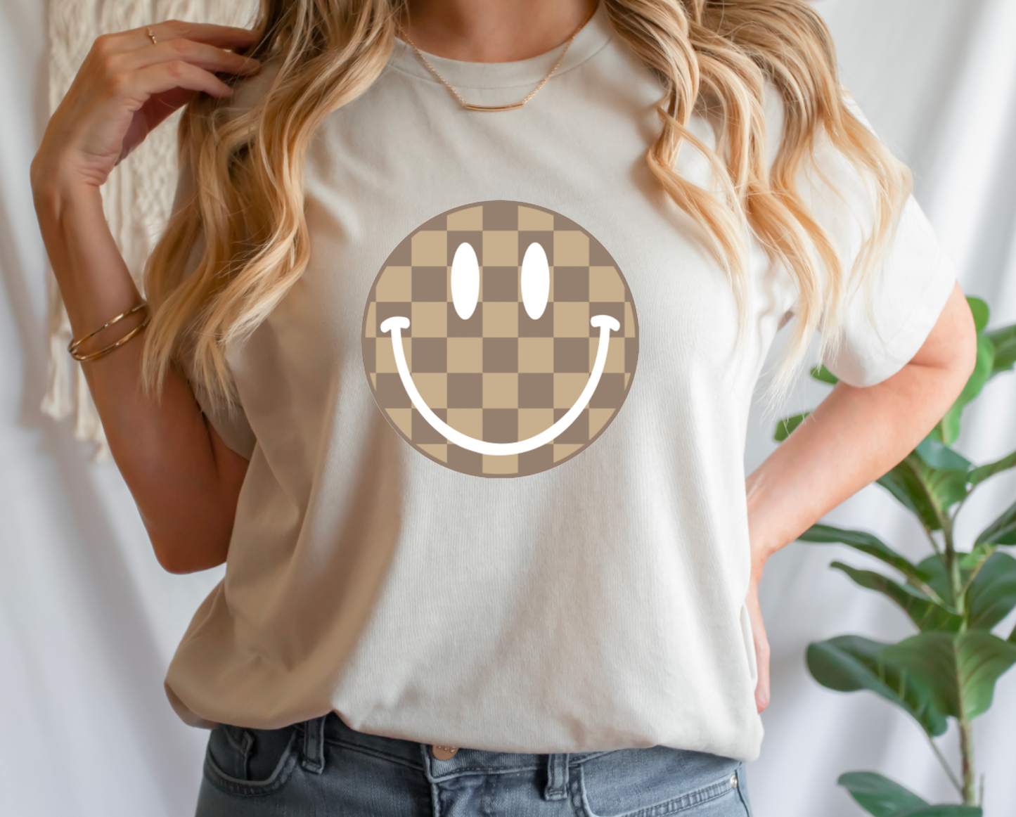 Preppy Smiley Face Tee Women's Graphic Tees
