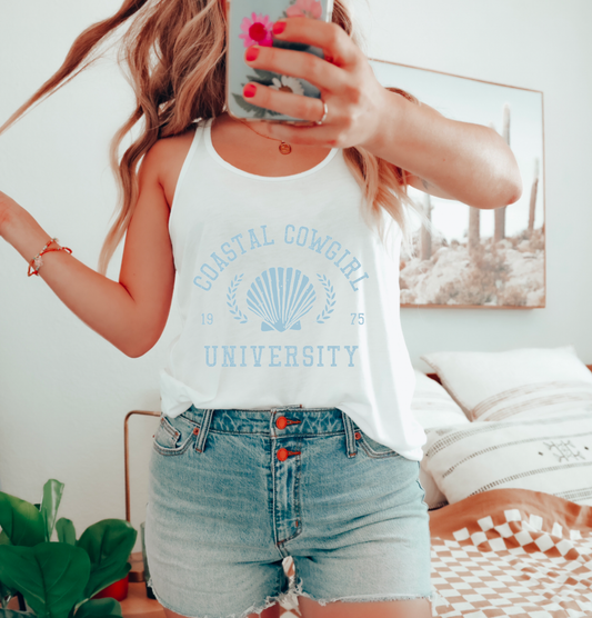 Coastal Cowgirl University Tank Top | Beach | Summer