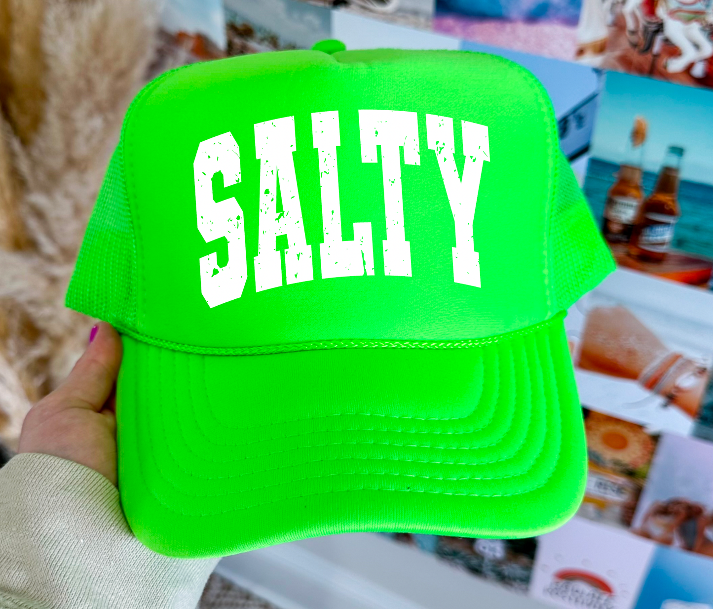 Salty Neon Green Trucker Hat Summer