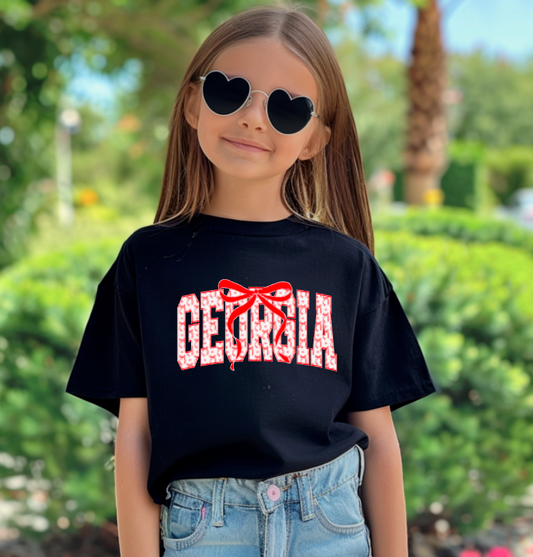 YOUTH Preppy Georgia Coquette Bow Tee Kids 