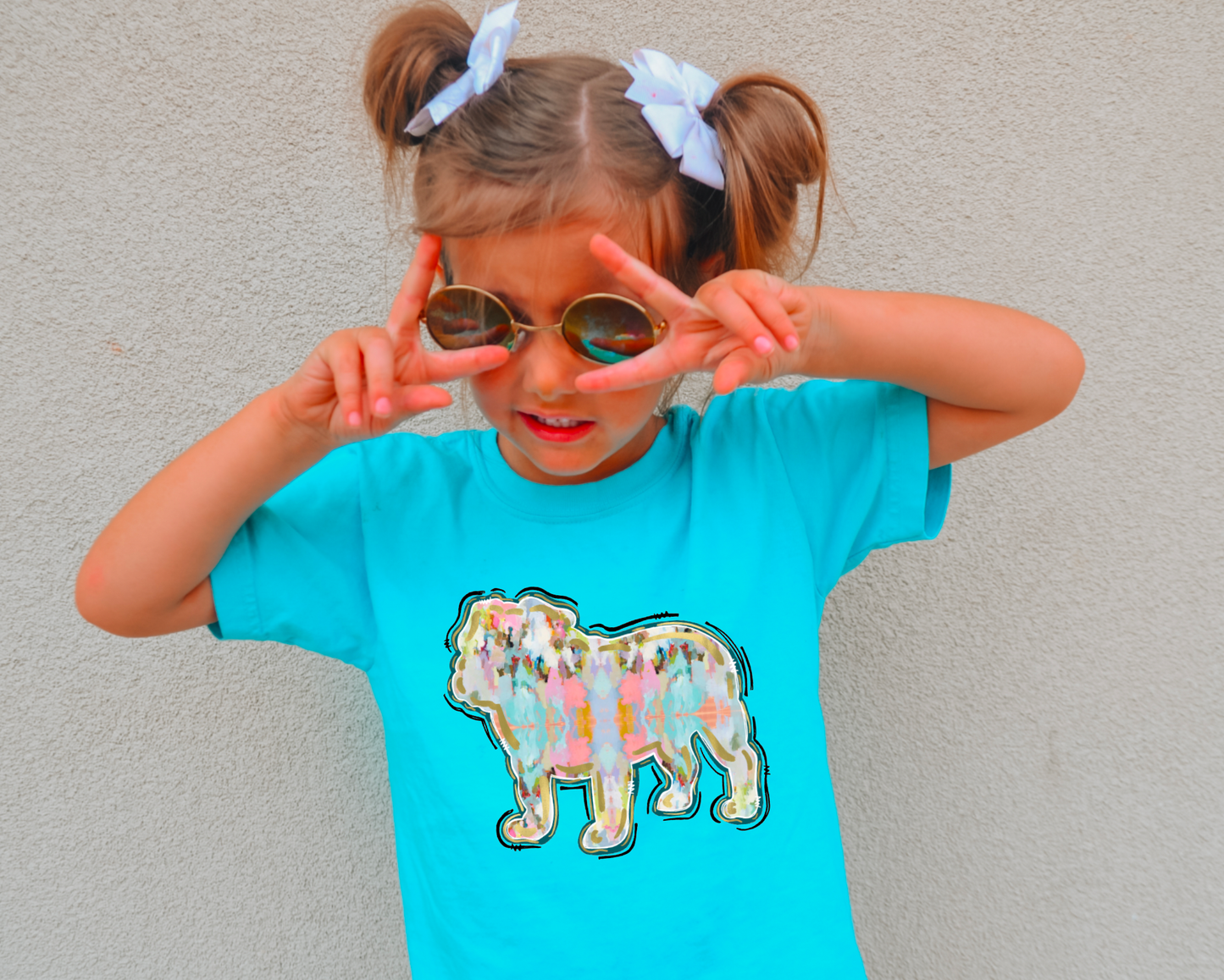 YOUTH Watercolor Bulldogs Kids T-Shirt Mississippi Football