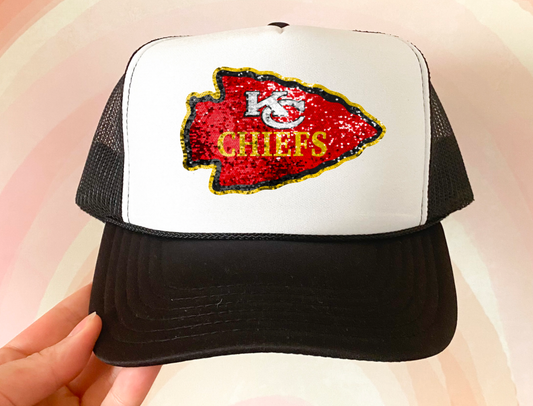 Faux Sequins Kansas City Trucker Hat | Kansas City
