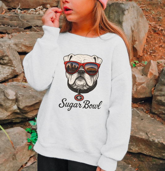  YOUTH Georgia Bulldogs Sugar Bowl Football Sweatshirt 