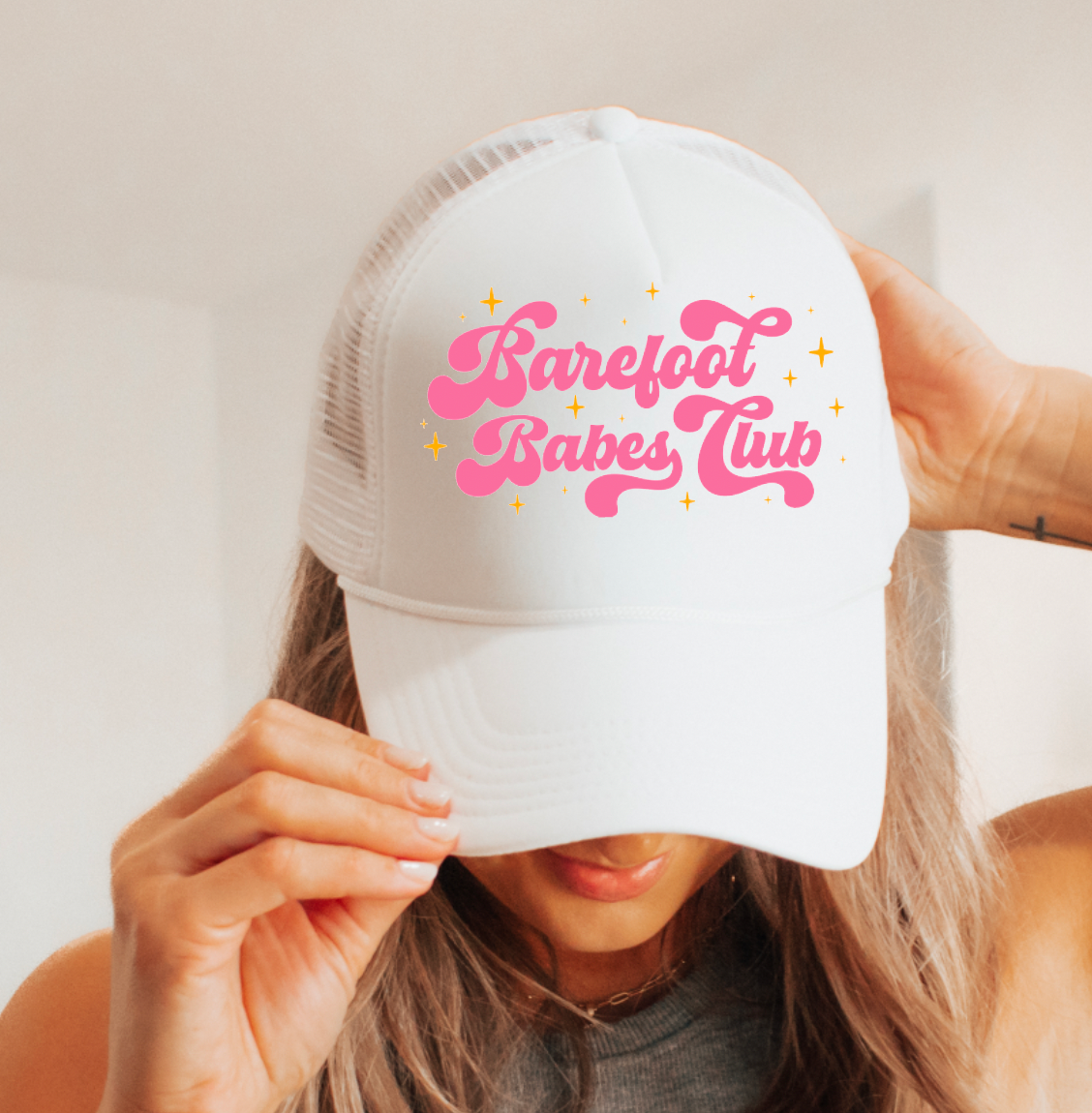 Barefoot Babes Club Trucker Hat | Beach | Summer | Hats
