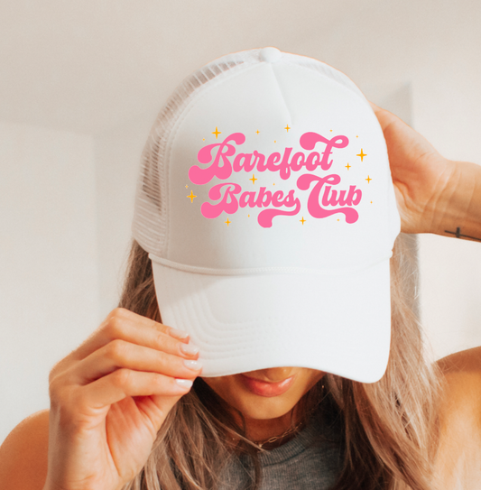 Barefoot Babes Club Trucker Hat | Beach | Summer | Hats