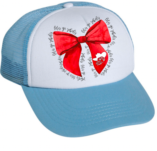 Coquette Ole Miss Rebels Bow Trucker Hat