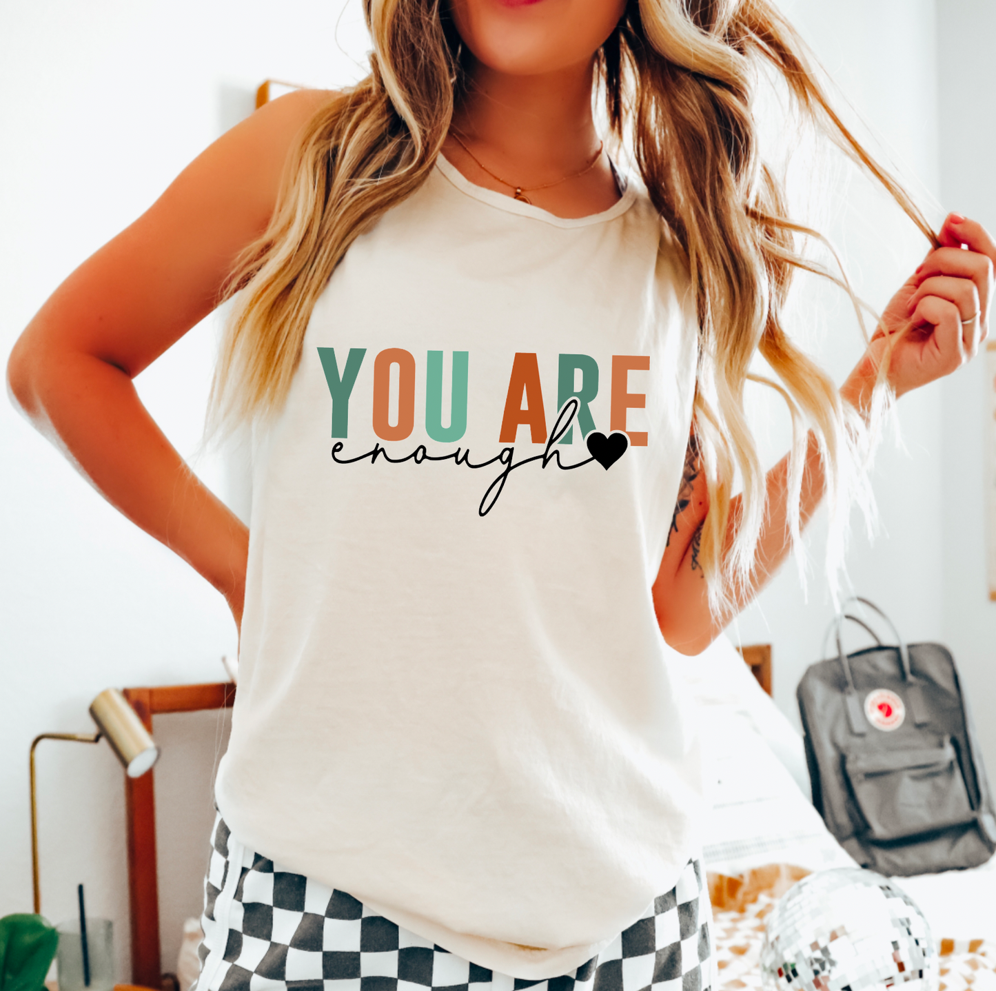 Boho You Are Enough Comfort Colors Tank