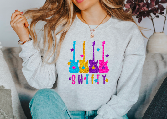 Faux Glitter Taylor Swift Gildan Sweatshirt