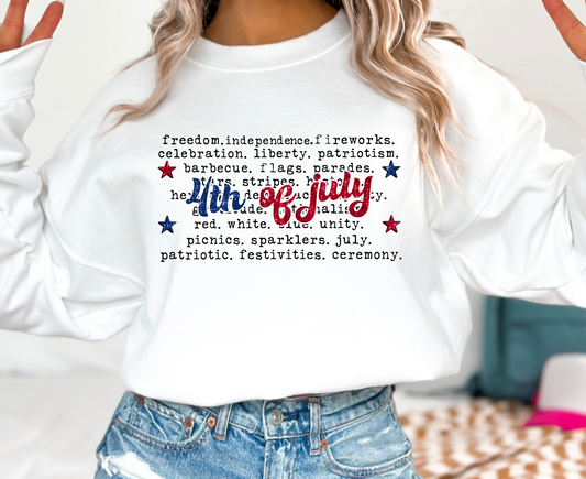 4th of July Things Women's Sweatshirt USA America