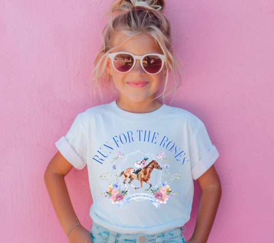 Toddler Preppy Run For The Roses Tee Kentucky Derby Kids 