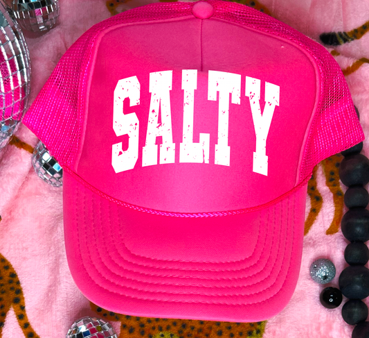 Salty Neon Pink Trucker Hat Summer