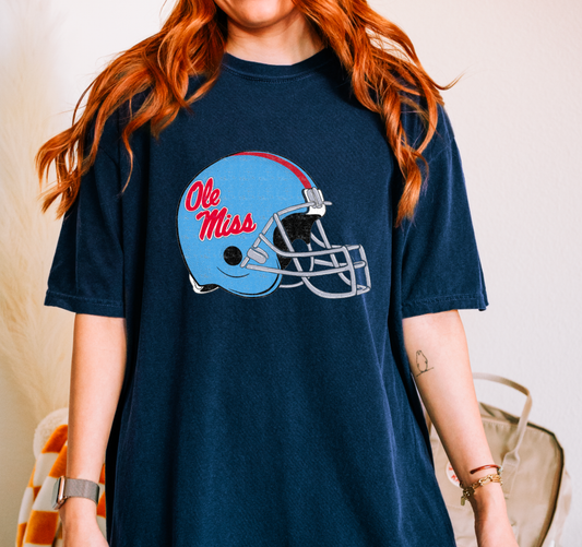 Ole Miss Rebels Helmet Comfort Colors Tee
