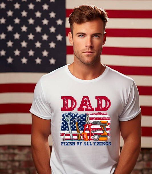 Dad Fixer Of All Things Graphic Tee Father’s Day Men’s 