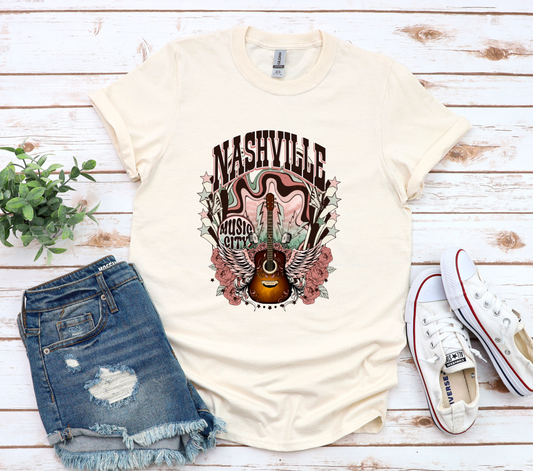 Nashville Music City Graphic Tee Nashville Tennessee
