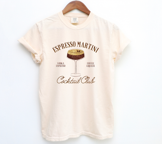 Preppy Espresso Martini Comfort Colors Tee