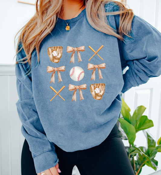 Baseball Coquette Sweatshirt | Baseball | Bows