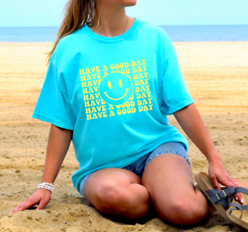 Retro Have A Good Day Smiley Face Graphic Tee | T-Shirts