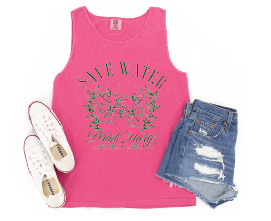 Save Water Drink Margs Tank Wedding Bachelorette 