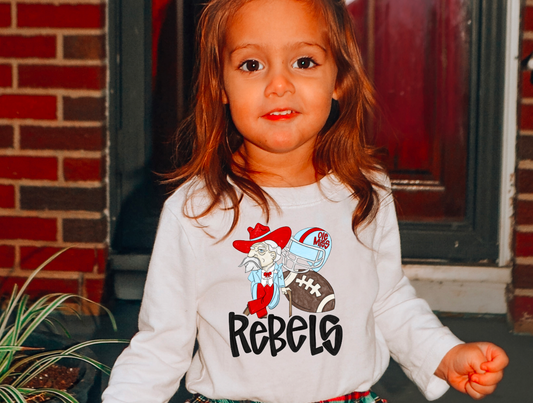 Toddler Ole Miss Rebels Football Long Sleeve Tee Kids