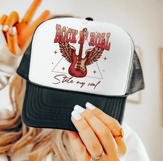 Rock N Roll Trucker Hat Rock Band Concert