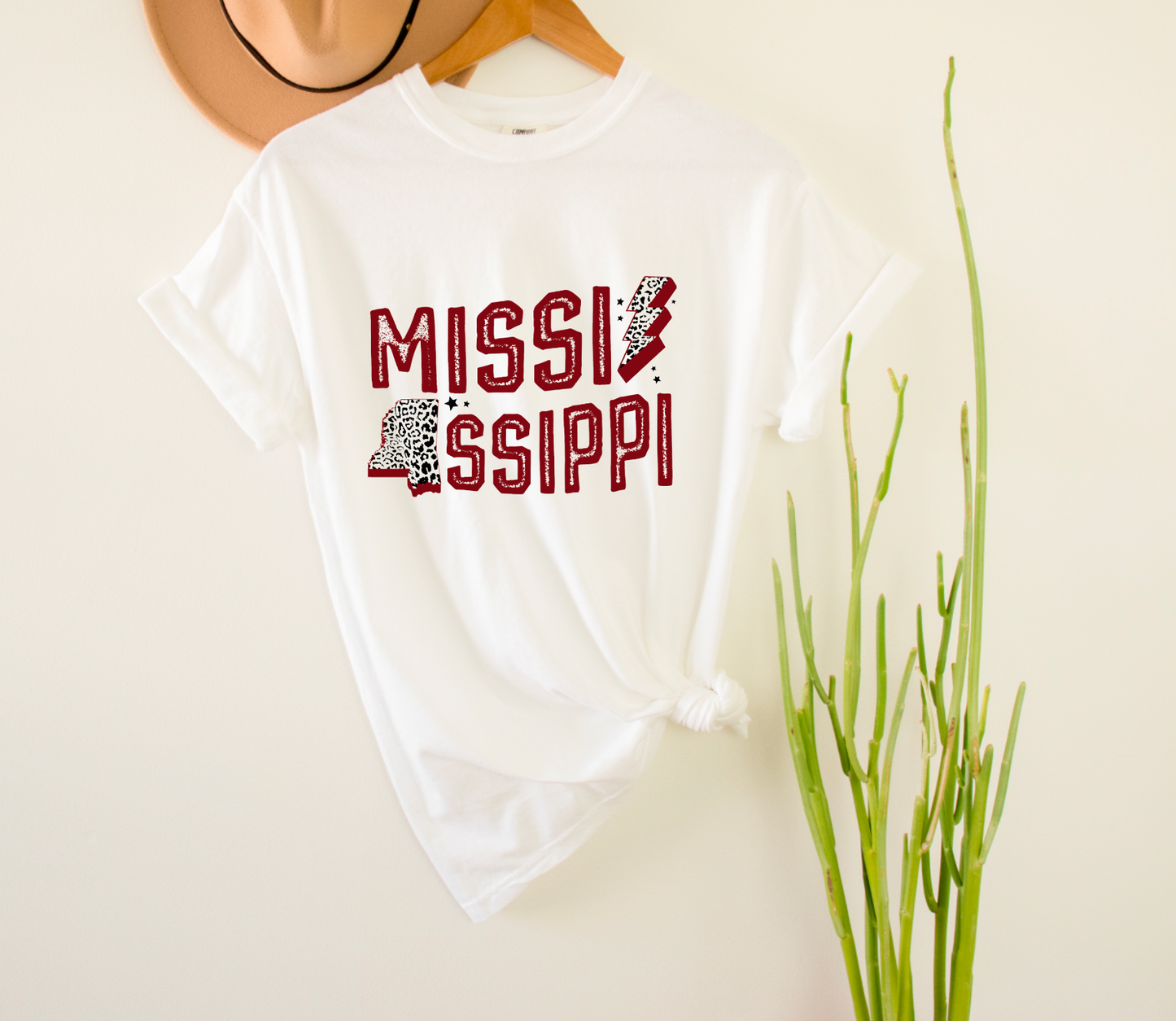 Mississippi Lightning Bolt Comfort Colors Tee