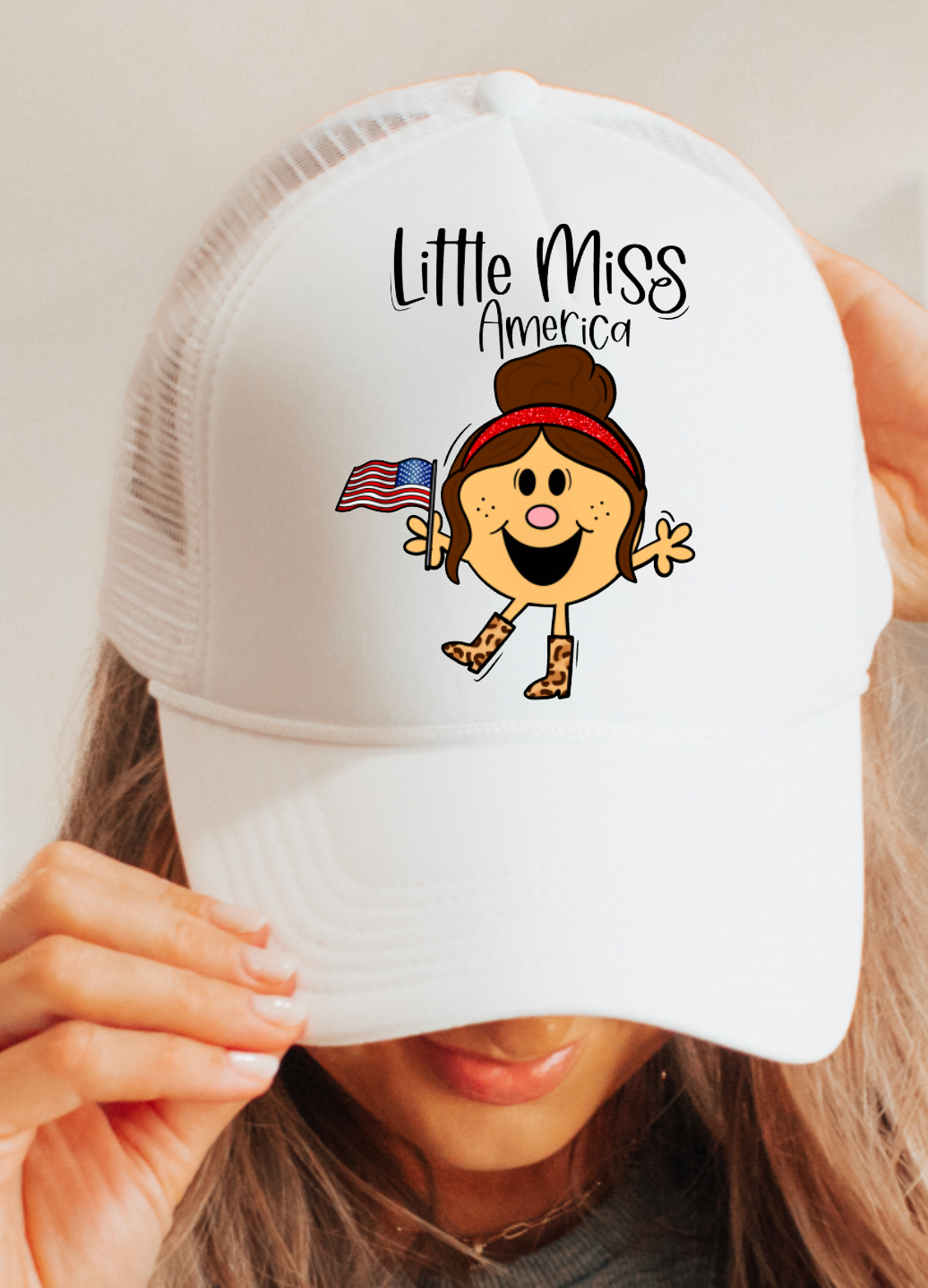 Little Miss America Trucker Hat | 4th of July | USA