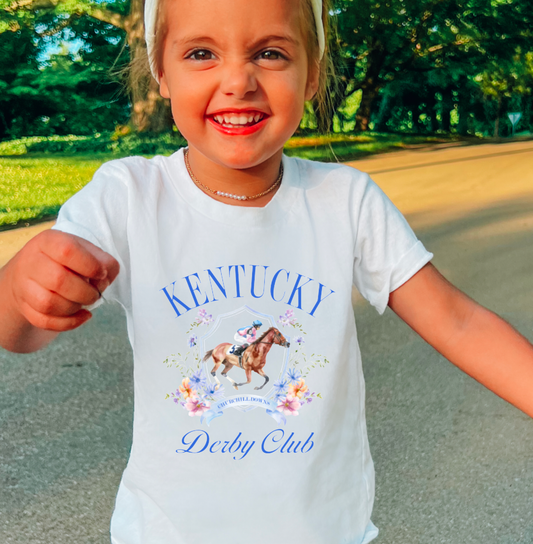 YOUTH Kentucky Derby Club Graphic Tee Coquette  Preppy