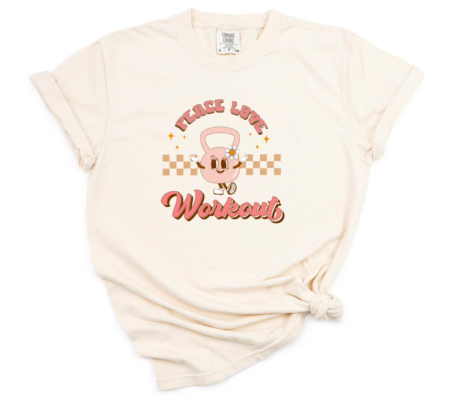 Peace Love Workout Graphic Tee Workout Tees