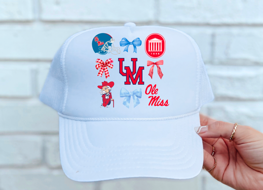 Ole Miss Coquette Trucker Hat Football Oxford Mississippi