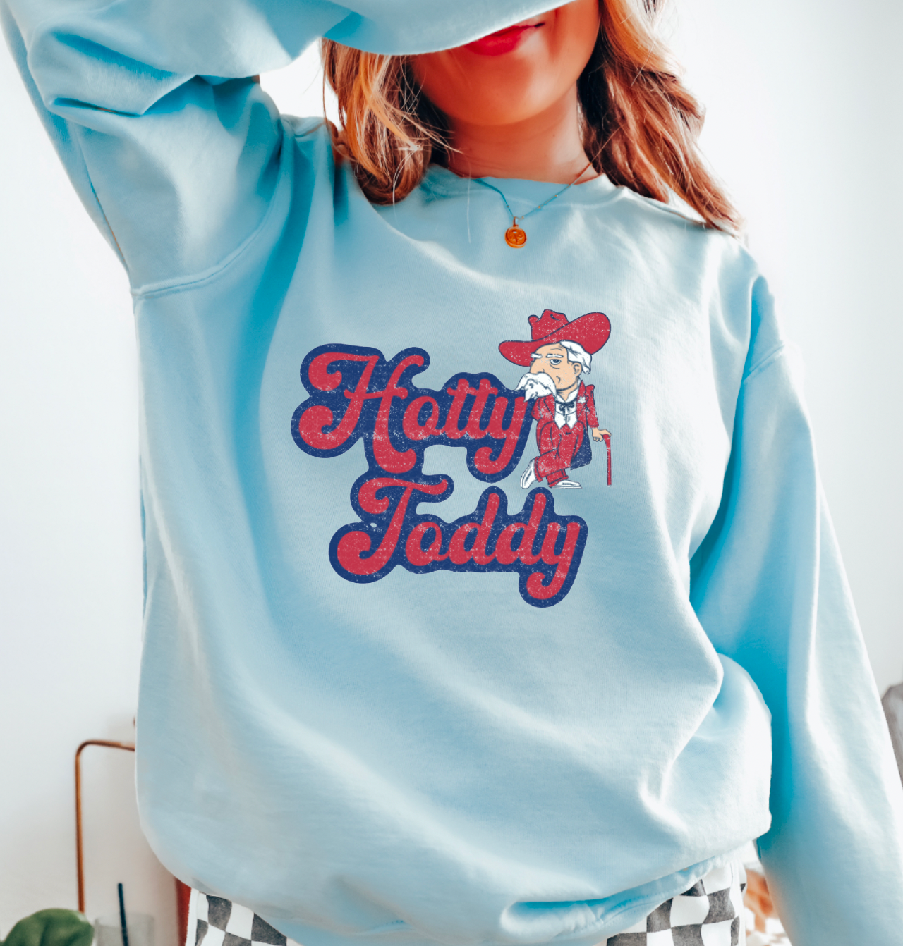 Powder Blue Hotty Toddy Comfort Colors Sweatshirt