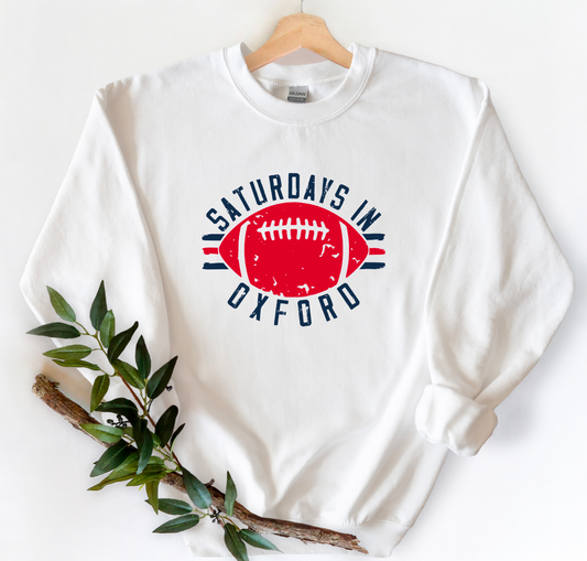 Saturdays In Oxford Graphic Sweatshirt Ole Miss Tees