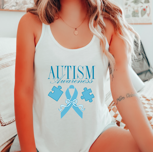 Coquette Autism Awareness Tank Top | Autism