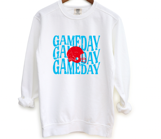 Ole Miss Gameday Powder Blue Stacked Sweatshirt