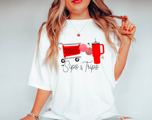 Sips and Trips Gildan Tee