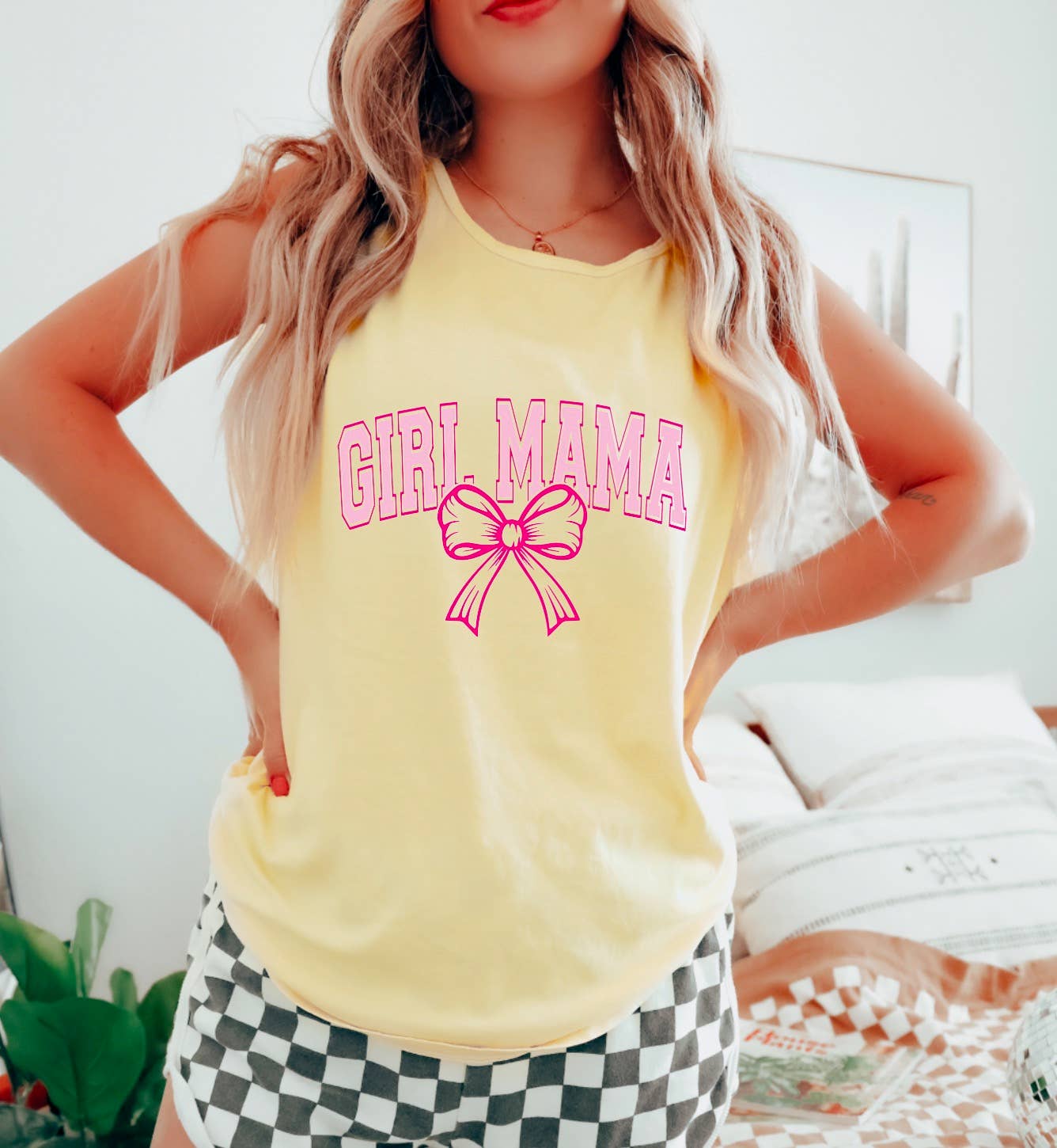 Girl Mama Coquette Bow Tank Mother’s Day    