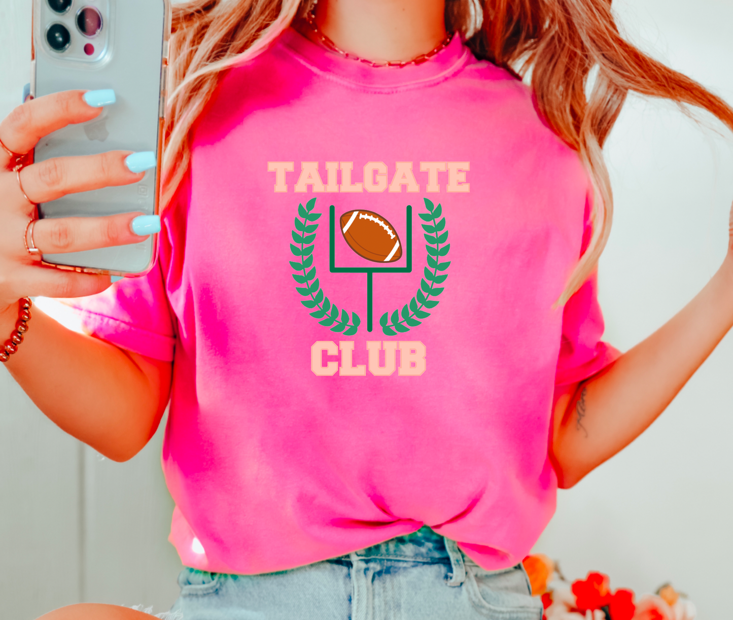 Preppy Tailgate Club Comfort Colors Tee/Tshirt Football Tees