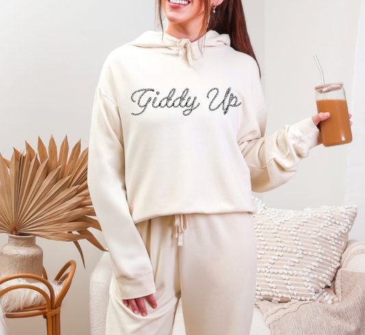 Preppy Giddy Up Hooded Sweatshirt Western Country