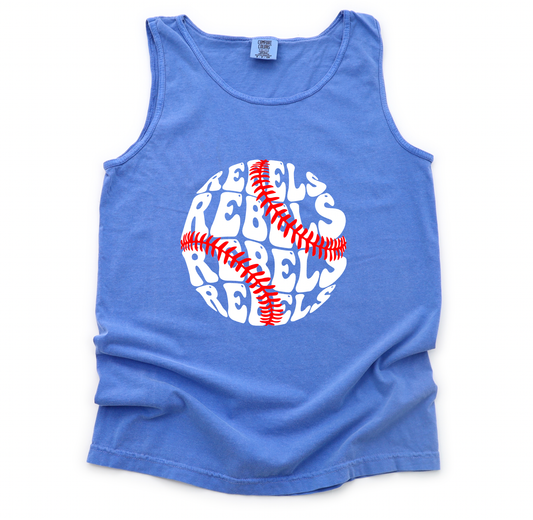 Ole Miss Rebels Baseball Comfort Colors Tank Top