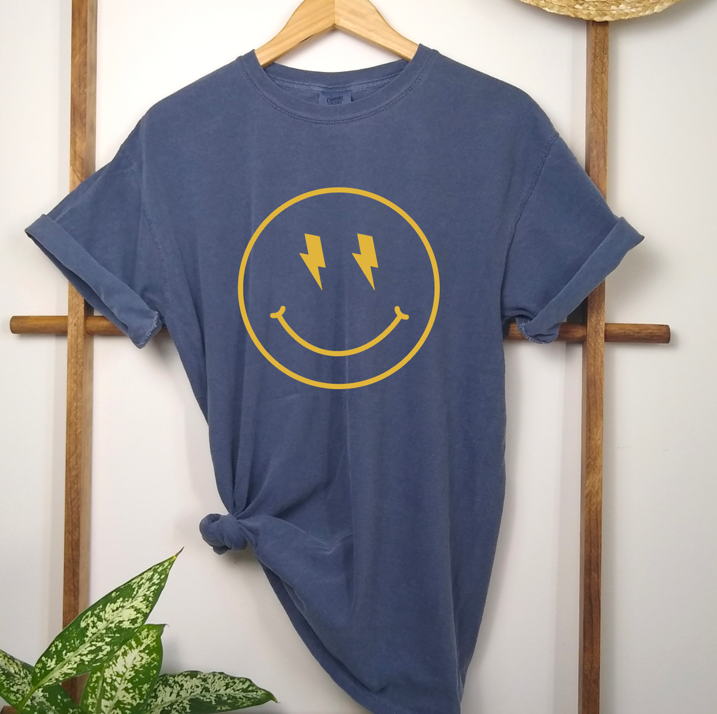 Smiley Face Comfort Colors Tee Women's Graphic Tees