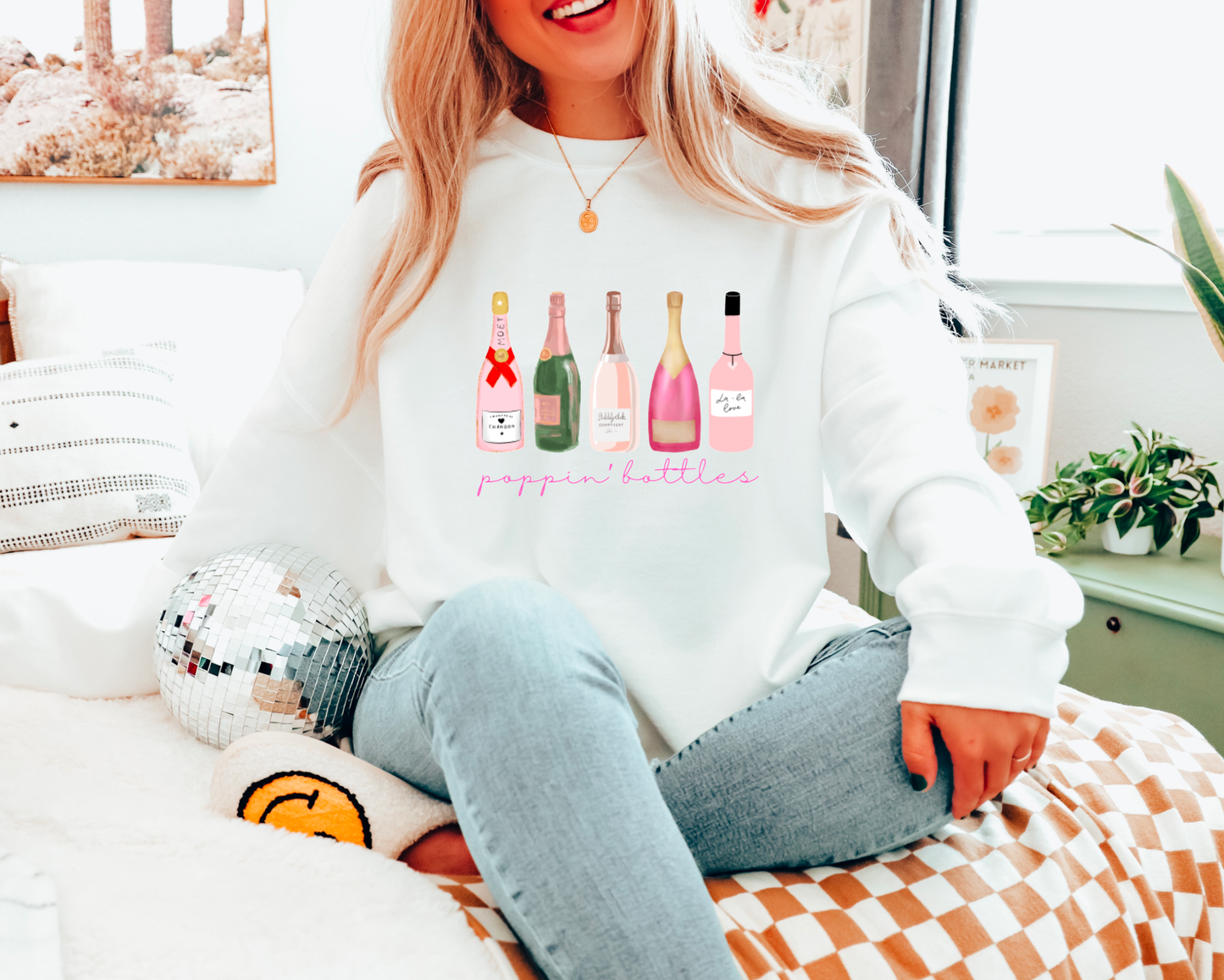 Poppin Bottles Gildan Sweatshirt Bridal