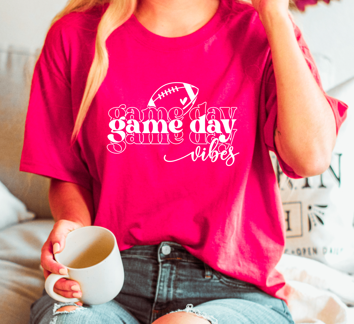 Game Day Vibes Football Graphic Tee | T-Shirts