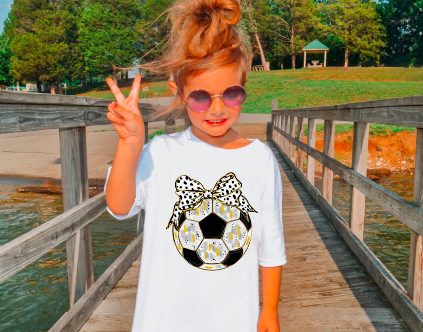 Toddler Watercolor Soccer Ball Coquette Tee Sports          